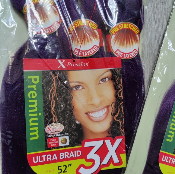 Outre X-Pressions Premium Violet Pre Stretched Braiding Hair - Picture 4 of 4